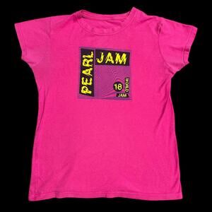 Pearl Jam Tee 2018 World Jam Tour Shirt Pink Graphic Band Shirt Sz S